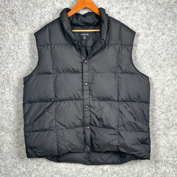 Lands End Mens Goose Down Puffer Vest Size XL Outdoors Packable Hiking Classic - Picture 1 of 6